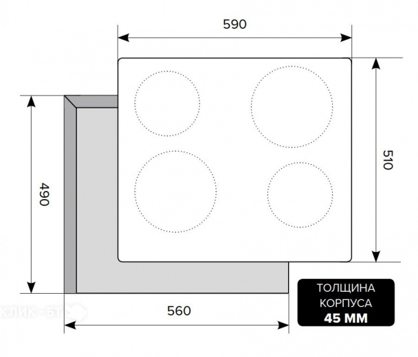 Варочная поверхность Lex EVE 640 IV Light (белый антик)