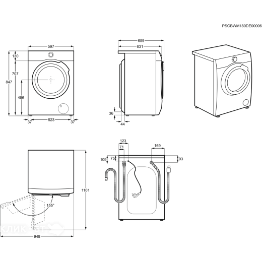 Стиральная машина ELECTROLUX EW7WR361S