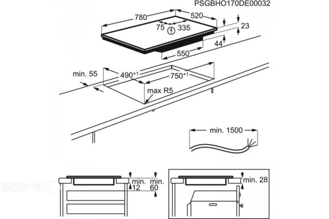 Варочная поверхность ELECTROLUX EIP8146