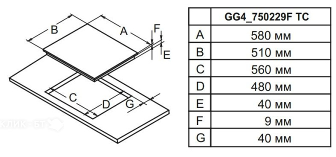 Варочная поверхность ELECTRONICSDELUXE GG4 750229F-068