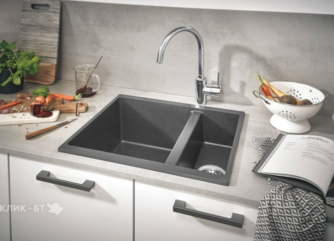 Кухонная мойка GROHE K500 серый гранит 31648AT0