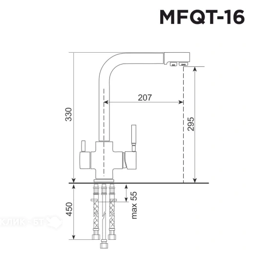 Смеситель MAUNFELD MFQT-16B черный