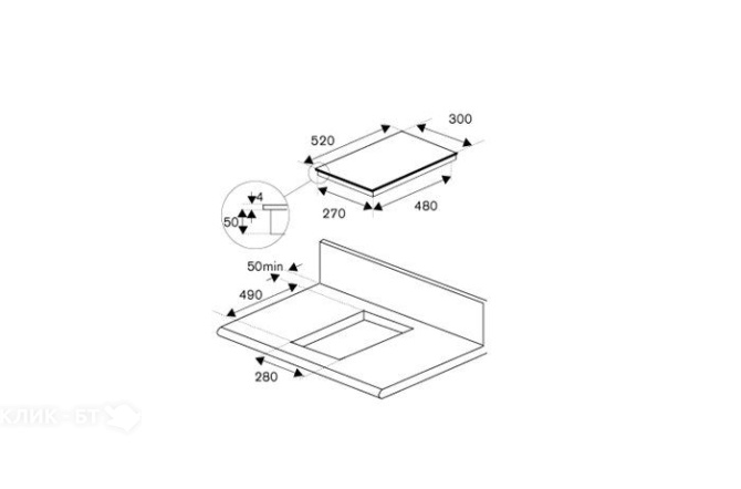 Варочная поверхность BERTAZZONI P302IB2NE