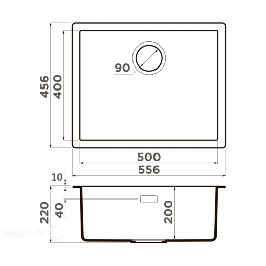 Кухонная мойка OMOIKIRI Yamakawa 55T-U/I-PL (4993433)