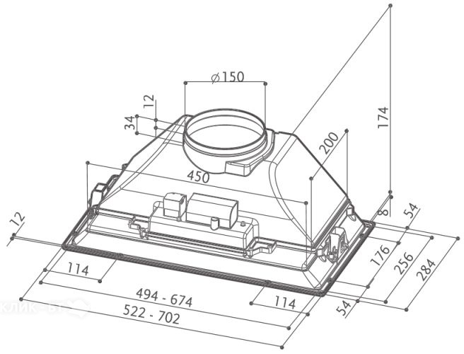 Вытяжка FABER 110.0255.522 INCA SMART HC X A70