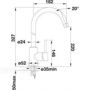 Смеситель BLANCO mida silgranit (519415)