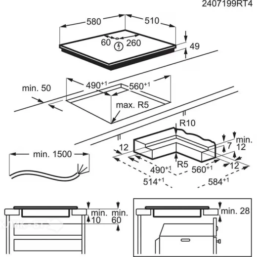 Варочная поверхность ELECTROLUX EIS62453IZ