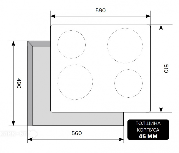 Варочная поверхность Lex EVE 640 C IV