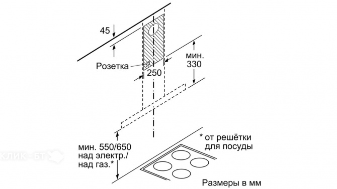 Вытяжка BOSCH DWB66DM50
