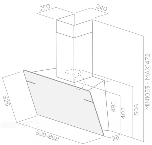 Вытяжка ELICA LESSENZABLA 60