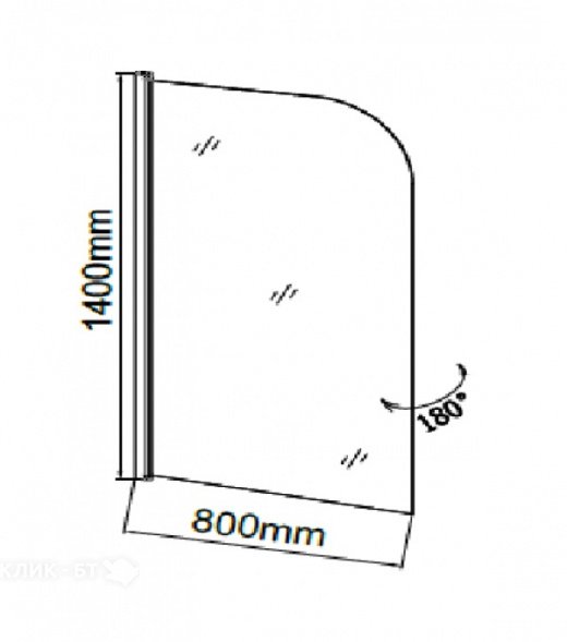 Шторка для ванны GROSSMAN GR-100