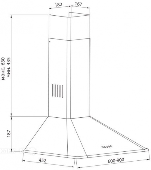 Вытяжка KORTING KHC 9639 X