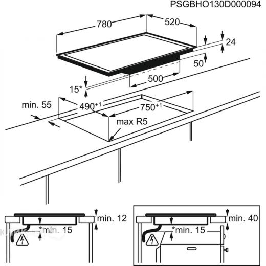 Варочная поверхность ELECTROLUX ehd 8740 fok