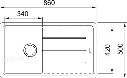 Кухонная мойка FRANKE BFG 611-86 чёрный (114.0370.202)