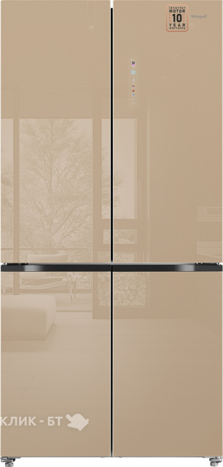 Холодильник WEISSGAUFF WCD 510 Built-in Inverter NoFrost Сhampagne Glass