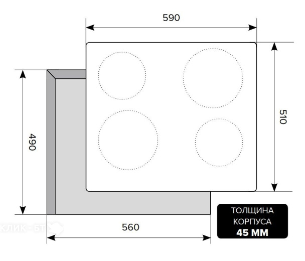 Варочная поверхность LEX EVE 640 C IV Light (белый антик)