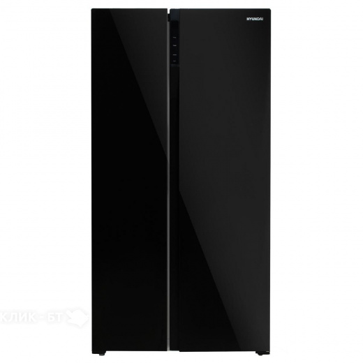 Холодильник HYUNDAI CS5003F черное стекло