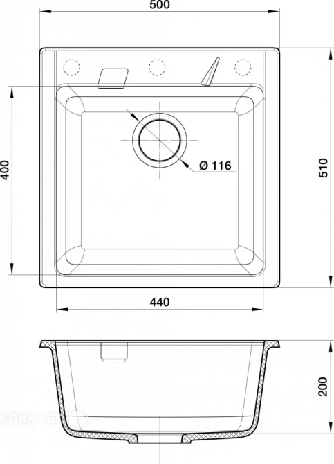 Кухонная мойка RIVELATO RAUM 50 beige scuro