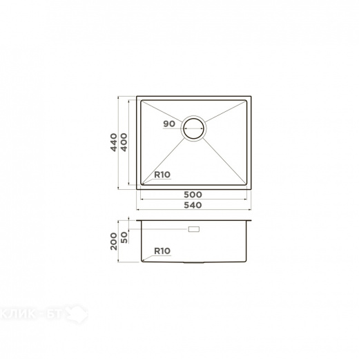 Кухонная мойка OMOIKIRI Taki 54-U/IF-GB (4997019)
