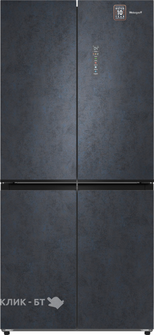 Холодильник WEISSGAUFF WCD 450 Rock Glass NoFrost Inverter