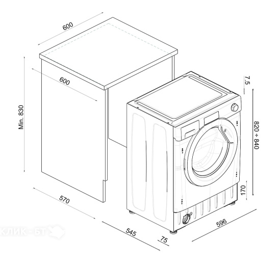 Стиральная машина HAIER HWDQ90B416FWB-RU