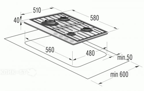Варочная поверхность GORENJE gktg6sy2w