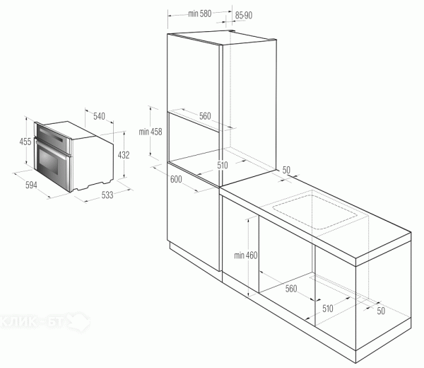 Встраиваемый паровой шкаф GORENJE boc 6322 ax