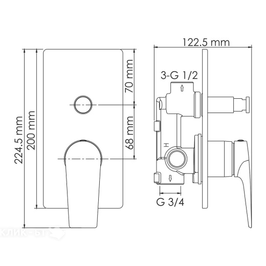 Смеситель WASSERKRAFT Glan 6661