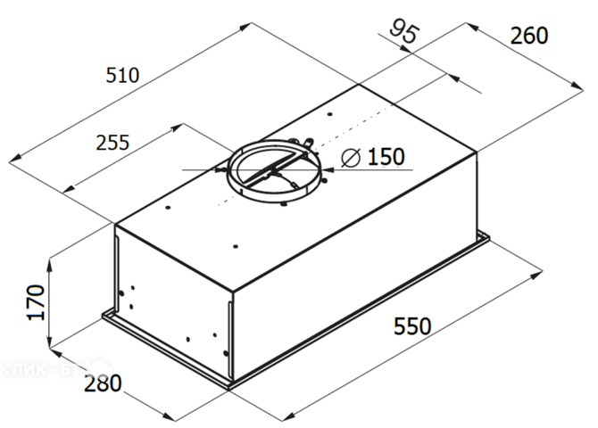 Вытяжка MONSHER INNA 55 B