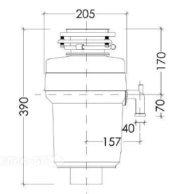Измельчитель пищевых отходов KUPPERSBERG WS 750 B