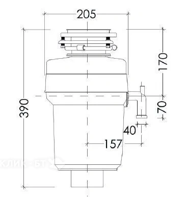 Измельчитель пищевых отходов KUPPERSBERG WS 750 B