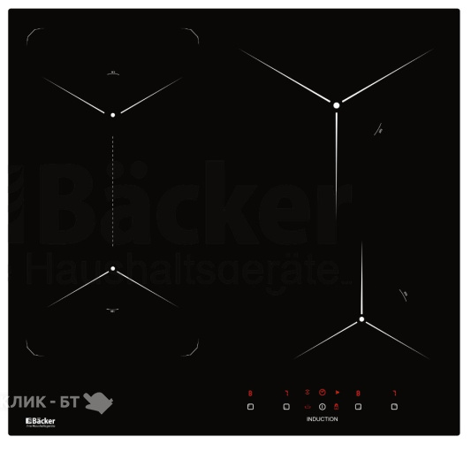 Варочная поверхность BACKER BIH604-1T-S5 Black