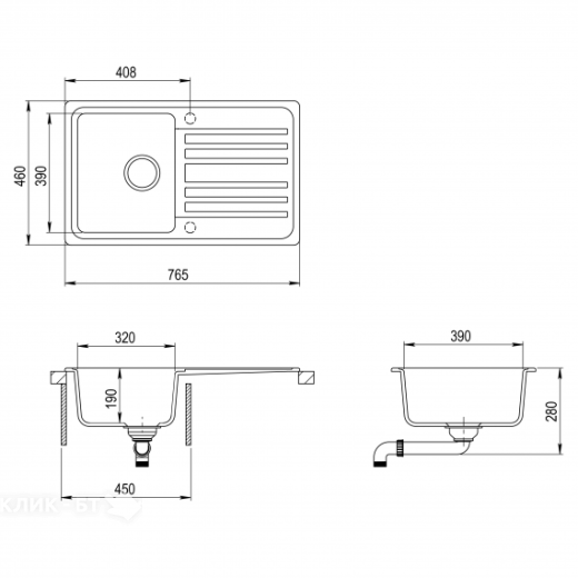 Кухонная мойка AQUASANITA Notus SQ101AW (silica 111)