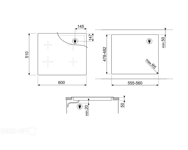 Варочная поверхность SMEG SI1M4634D