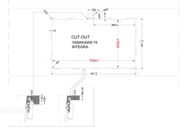 Кухонная мойка OMOIKIRI Yamakawa 75 Integra-AZ (4997272)