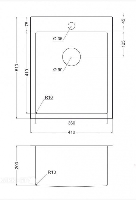 Кухонная мойка EMAR EMB-128A PVD Nano Dark