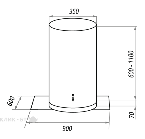 Вытяжка MAUNFELD berta plus 90 inox glass