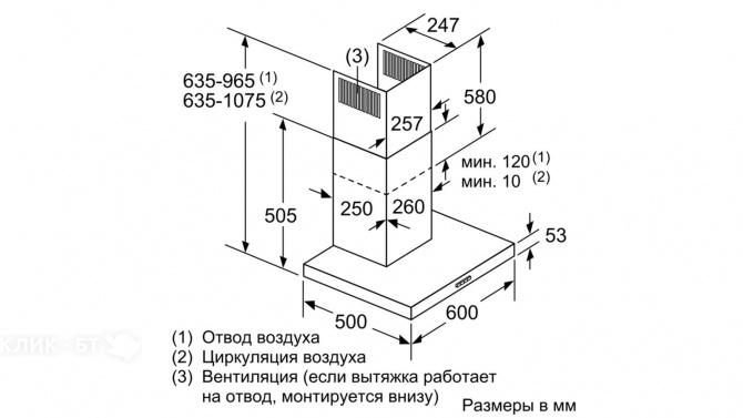Вытяжка BOSCH DWB66DM50