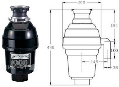 Измельчитель пищевых отходов BONE CRUSHER bc-1000