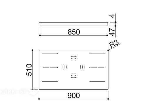 Варочная поверхность BARAZZA 1PIDS90N