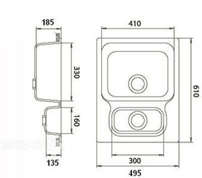 Кухонная мойка GRANFEST gf - s615k серый