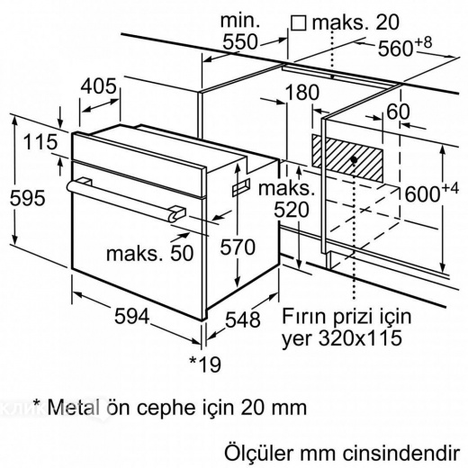 Духовой шкаф BOSCH HBF534EH1T