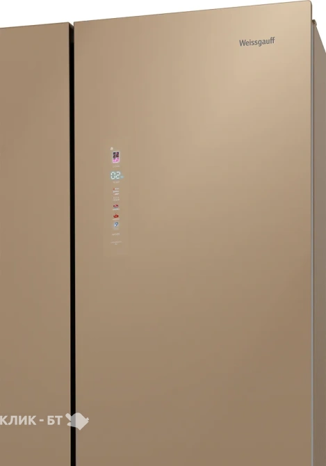 Холодильник WEISSGAUFF WCD 510 Built-in Inverter NoFrost Сhampagne Glass