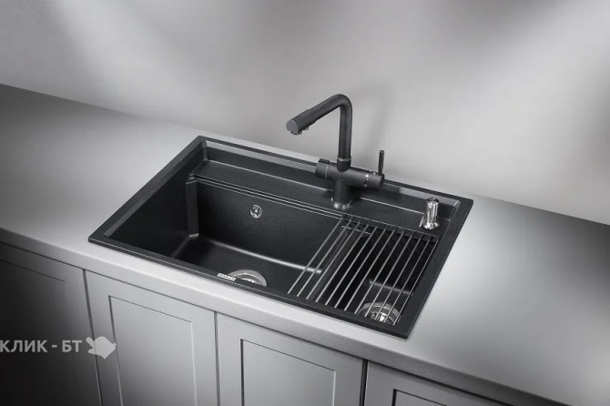 Кухонная мойка GRANULA KS-7302 чёрный