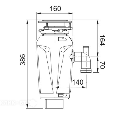 Измельчитель пищевых отходов FRANKE SLIM 75 (134.0715.096)