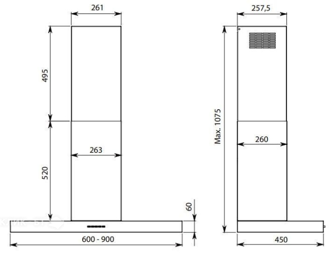 Вытяжка FALMEC MERCURIO EVO 60 Dialog Sustem (CMUN60.E10P2#ZZZ3460F)