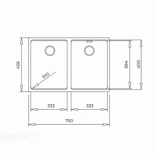 Кухонная мойка TEKA RADEA R10 2B 750 M-TG WHITE (115260040)