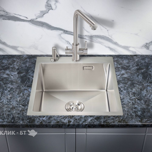 Кухонная мойка MILACIO Denia 46 Steel MC.77470 нержавеющая сталь