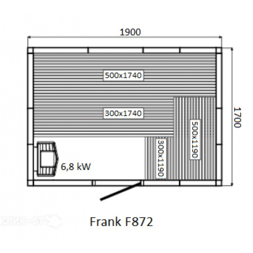 Финская сауна FRANK F872 КЕДР