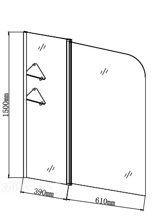 Шторка для ванны GROSSMAN GR-101